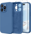 Magnetic for iPhone 13 Pro Max Case, Compatible with MagSafe, [Full Camera Protection][Screen Protector] Silicone Shockproof Protective Phone Case for iPhone 13 Pro Max 6.7", Lake Blue