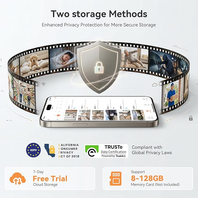 Dzees Solar Cameras for Home Security, 2K Home Security Camera System, Indoor/Outdoor Surveillance, Spotlight & Siren, PIR/AI Detection, Color Night Vision, Cloud/SD Storage,2.4GHz Wi-Fi,IP66, 2 Pack