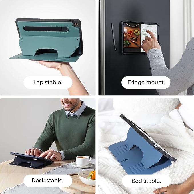ZUGU CASE for iPad Air 11 M4 2026/M3 2025/M2 2024 iPad Air 4 & 5 10.9 Inch (2020/2022) - Protective, Ultra Thin, Magnetic Stand, Sleep/Wake Cover with Apple Pencil Charging & Storage - Slate Blue