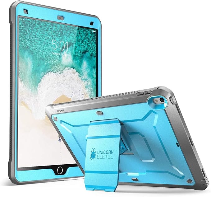 SUPCASE Unicorn Beetle PRO Case for iPad Air 3 (2019) and iPad Pro 10.5'' (2017), Heavy Duty with Built-in Screen Protector Full-Body Rugged Protective Case(Blue)