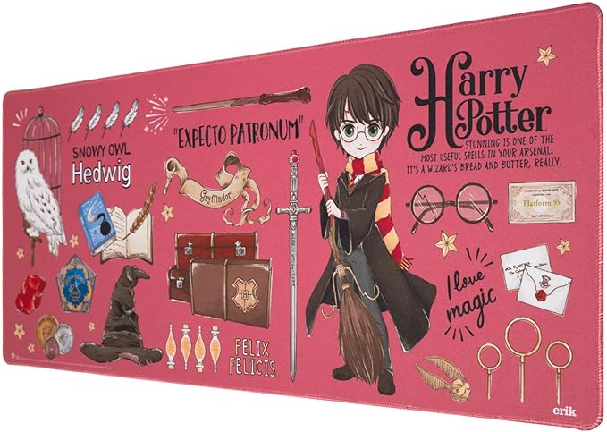Grupo Erik XXL Mouse Pad Harry Potter Gifts | Gaming Desk Mat 31.5 x 13.8 inches Non-Slip Rubber Mat, Keyboard & Mouse Mat Large | Gaming Gifts Gamer