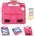 Case for Apple iPad Air 11 inch (M3/M2) & iPad Pro 11 inch Case (M5/M4) 2025/2024 with Kickstand/Handle Kids-Proof Lightweight Soft EVA Foam Shockproof Slim Stand Tablet Cover, Rose Panda