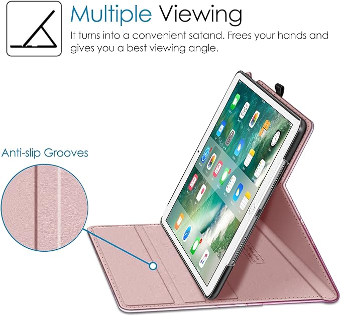 Fintie Case for iPad Air (3rd Gen) 10.5" 2019 / iPad Pro 10.5" 2017- [Sleek Shield] Premium PU Leather Slim Fit Multi Angle Stand Cover with Pocket, Pencil Holder, Auto Wake/Sleep, Dreamy Marble