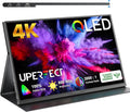 UPERFECT True 4K Portable Monitor QLED, 15.6” 600 Nits Laptop Monitor, 100% AdobeRGB, UHD 3840x2400 USB-C & MINI HDMI w/Smart Case, HDR FreeSync Eye Care, Travel Screen for Computer, PC, Game Consoles