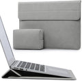 HYZUO 15 Inch Laptop Case Bag Sleeve with Stand for MacBook Air 15 M5 M4 A3241 M3 A3114 M2 A2941 2026-2023, 15" Surface Laptop 7/6/5/4/3, MacBook Pro 15 A1990 A1707 2019-2016, Light Gray