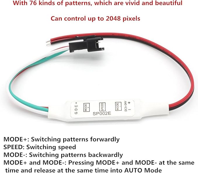 WS2812B LED Strip Lights 3.2ft 1M WS2812B 144LEDs Programmable Individual Addressable WS2811 Built-in 5050 RGB LED Strip IP30 Non-Waterproof DC5V with Mini Controller