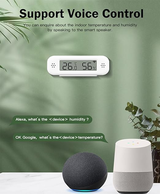 WiFi Thermometer Hygrometer: Smart Temperature and Humidity Sensor, Real-time Monitor, App Notification, Digital Indoor Temperature Sensor, Compatible with Alexa/Google Home(4Pack)