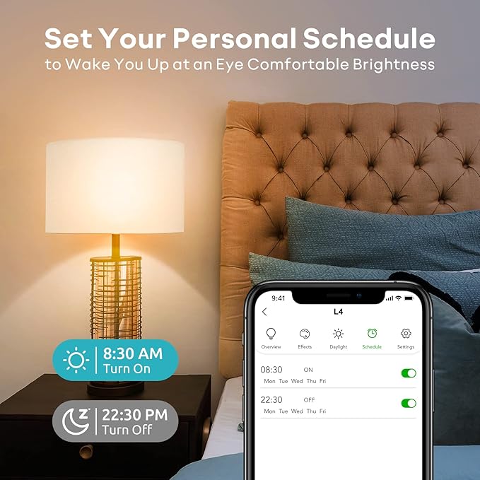 VOCOlinc Smart Light Bulb Works with Apple Homekit, Alexa, Google Home, Dimmable WiFi Smart Bulbs, 850 Lumens, E26 LED Smart Bulb 60 Watt Equivalent, A21, 2200K-7000K RGBW, 9.5W, 1 Pack