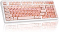 ZORNHER ZH980 Foundation Mechanical Keyboard,95% Pink Creamy Keyboard with Number Pad, Full Size Girly Gaming Keyboard Cute,Jelly MOA Round Profile Keycaps,Creamy Sounding Linear Switches