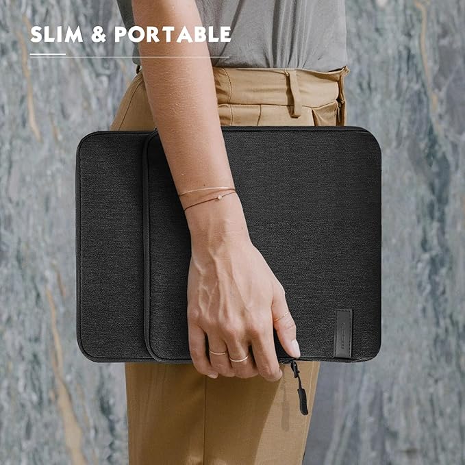 MoKo 8-9 Inch Tablet Sleeve Bag Carrying Case with Storage Pockets Fits New iPad mini (A17 Pro) 8.3" 2024, iPad mini 6/5/4/3/2/1th 8.3"/7.9" 2021-2012, Galaxy Tab A7 Lite 8.7" 2021, Black & Gray