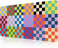 Lokigo Checkered Desk Mat, Large Mouse Pad for Desk, Anti-Slip Waterproof Big Mousepad, Cute DeskMatt for Desktop, Keyboard Mat for Computer Desktop (Retro Checkered)