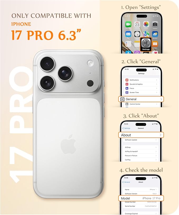 GVIEWIN for iPhone 17 Pro Case Compatible with MagSafe, [Full Camera Protection][Military-Grade Protection] Shockproof Protective Slim Magnetic Marble Phone Case for 17 Pro 6.3", Swirls/Colorful