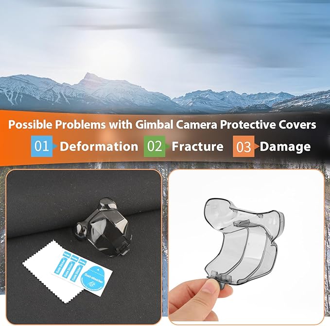for DJI mini 4 Pro Gimbal Camera Protector Lens Dustproof Replacemen for Mini 4 Pro Gimbal Camera Lens Cover Cap Drone Accessories Parts (Black Transparent)