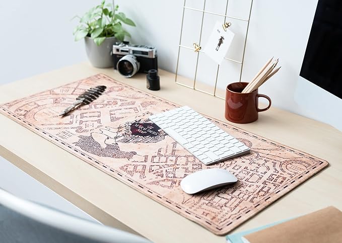 Grupo Erik XXL Mouse Pad Harry Potter Gifts | Gaming Desk Mat 31.5 x 13.8 inches Non-Slip Rubber Mat, Keyboard & Mouse Mat Large | The Marauders Map Gaming Gifts Gamer