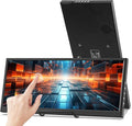 Prechen 12.3 Inch Touchscreen Secondary Monitor, IPS Stretched Bar LCD Travel Touch Display 1920 * 720 HDMI USBC, Portable Touch Screen for Laptop Computer Windows Aida64 GPU CPU RAM Monitoring