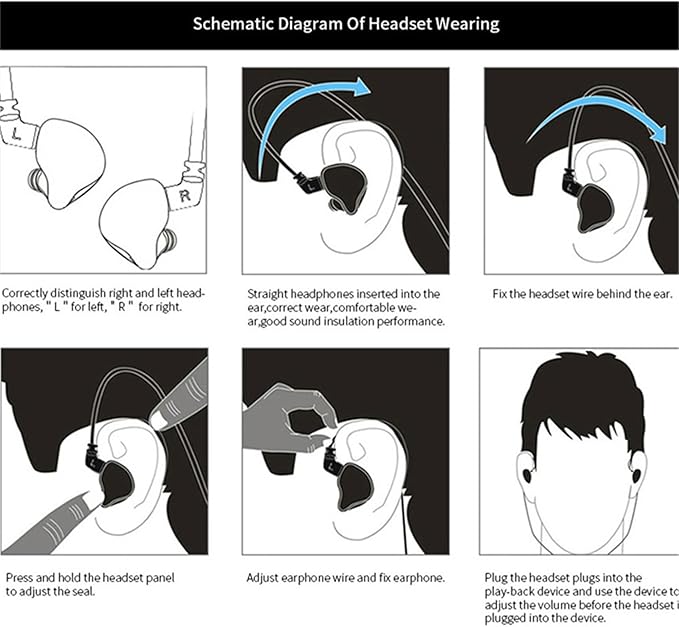 KZ ZSN Pro in Ear Monitor Headphones, 1BA 1DD Hybrid Driver Wired Gaming Earbuds, Deep Bass Sound Wired Ear Buds, HiFi IEM for Gaming Music Video Calling Singer Musician Drummer DJ (Without mic,Blue)