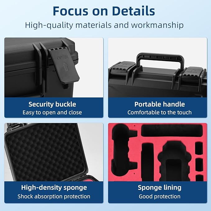HeiyRC Mini 2 SE 4K Case, Waterproof Carrying Hard Case Hardshell Portable Travel Box for DJI Mavic Mini 2 SE/4K/2 Fly More Combo for Specta Drone Accessories