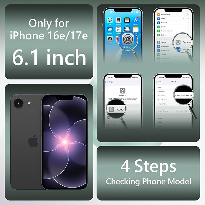 FireNova Magnetic for iPhone 17e Case/iPhone 16e Case, Compatible with MagSafe, [Silicone Camera Protection] Microfiber Lining Phone Case, 6.1", Calke Green
