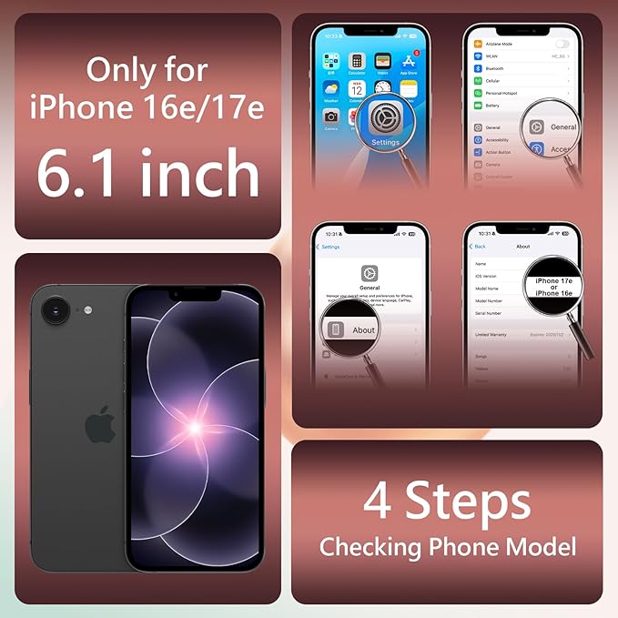 FireNova Magnetic for iPhone 17e Case/iPhone 16e Case, Compatible with MagSafe, [Silicone Camera Protection] Microfiber Lining Phone Case, 6.1", Deep Red