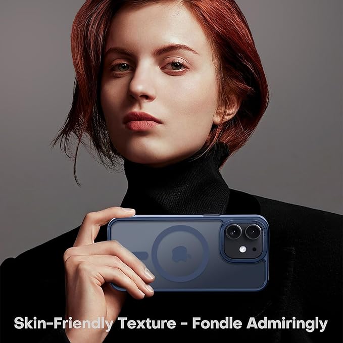 Newfuture Designed for iPhone 11 Case with Strong Magnetic [13 FT Military Drop Protection] [Compatible with Magsafe] Slim Translucent Matte Shockproof with Anti-Fingerprint Phone Case, Navy Blue