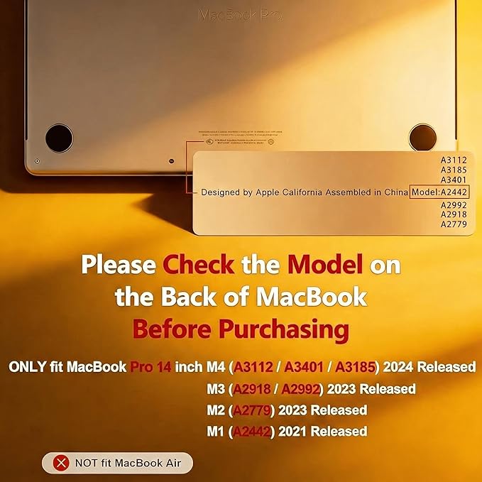 KECC Compatible with MacBook Pro 14 inch Case 2025 2024 2023 2022 2021 Release M4 M3 M2 M1 A3112 A3401 A3185 A2918 A2992 A2779 A2442 Plastic Hard Shell + Keyboard Cover, Lavender Blue