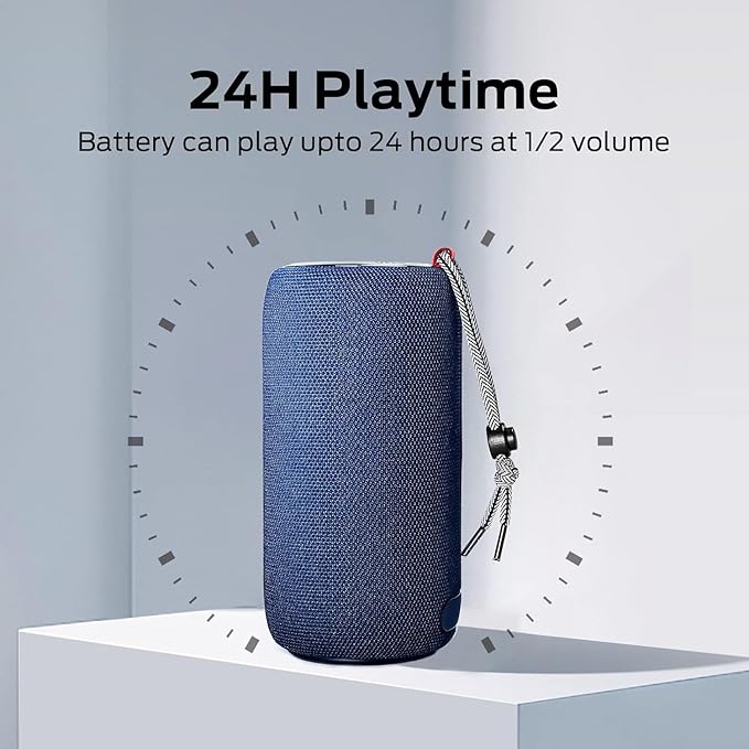 Monster S310 Upgraded Bluetooth Speaker, 30W Portable Speaker, 360° Stereo Sound with Punchy bass, TWS Pairing, IPX6 Waterproof, Bluetooth 5.2, 24H Playtime, Perfect for Outdoor, Beach, Party, Blue