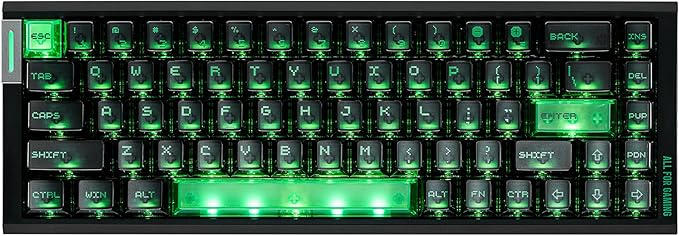 ATK RS6 Air Hall Effect Gaming Keyboard, 8K Polling, 256K Scan, 0.08 ms Latency, Adjustable 0.001–3.3 mm RT, Hard Gasket 5-Layer, Aluminum Plate, 65% 68-Key (Black-Ice Blade)