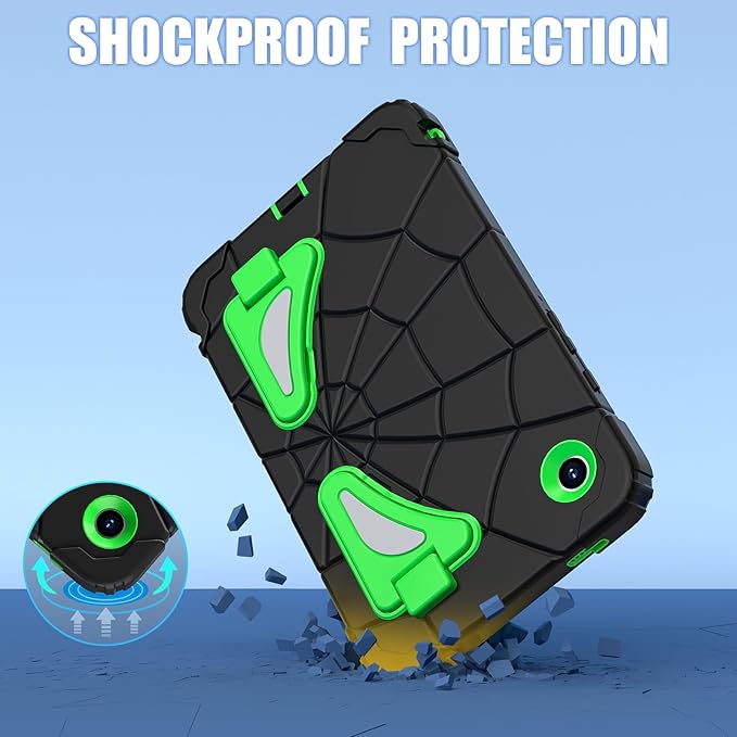 AKABEILA Compatible with Samsung Galaxy Tab A11+ 2025 11 inch Tablet Case，Lightweight Shockproof Rugged Protective Cover with Kickstand for Kids Children Boys Babies Dark Green