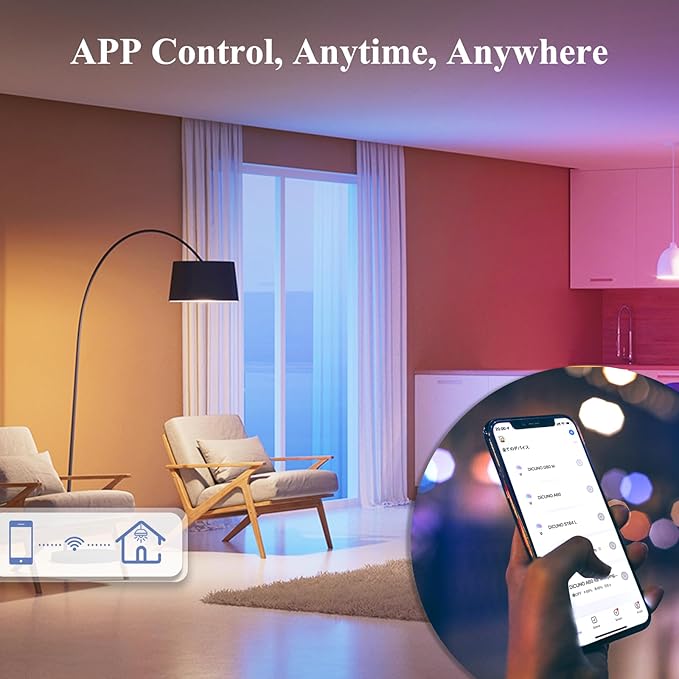 DiCUNO Smart Edison Bulb ST19, Color Changing WiFi Smart Light Bulb, 2700K-6500K Tunable via App, ST58 Edison Bulb, Compatible with Alexa & Google Home, 5W (50 Watt Equivalent), 500lm, 1-Pack
