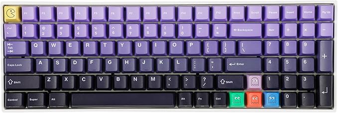 OEM Profile Pac-man Five Dye PAC PBT Key caps Custom Sublimation keycaps for MX Mechanical Gaming Keyboard (OEM Pac-man 5 Keys)