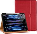 DTTO for iPad Pro 12.9 6th / 5th / 4th / 3rd Generation Case 2022/2021/2020/2018,Premium Leather Folio Stand Cover with Built-in Apple Pencil Holder -Auto Wake/Sleep and Multi Viewing Angles,Red