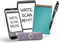 Rocketbook Smart Reusable Notebook, Mini Spiral Notebook, Neptune Teal, (3.5" x 5.5")