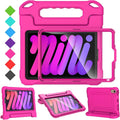 SUPLIK Kids Case for iPad mini 7 (A17 Pro) 2024 & Mini 6 2021, iPad mini 6th/7th Generation Case with Screen Protector, Durable Shockproof Handle Stand Cover for 8.3-inch iPad mini 6/7 Gen, Pink