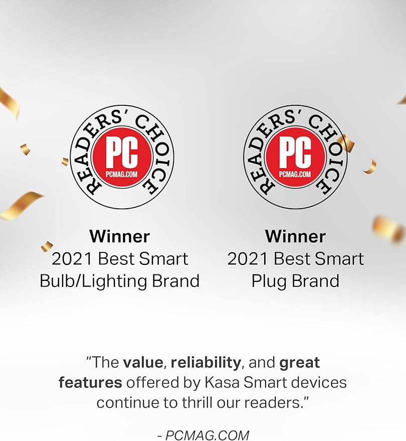 New Kasa Smart Bulb, Full Color Changing Dimmable Smart WiFi Light Bulb Compatible with Alexa and Google Home, A19, 9W 800 Lumens,2.4Ghz only, No Hub Required, 1-Pack (KL125), Multicolor