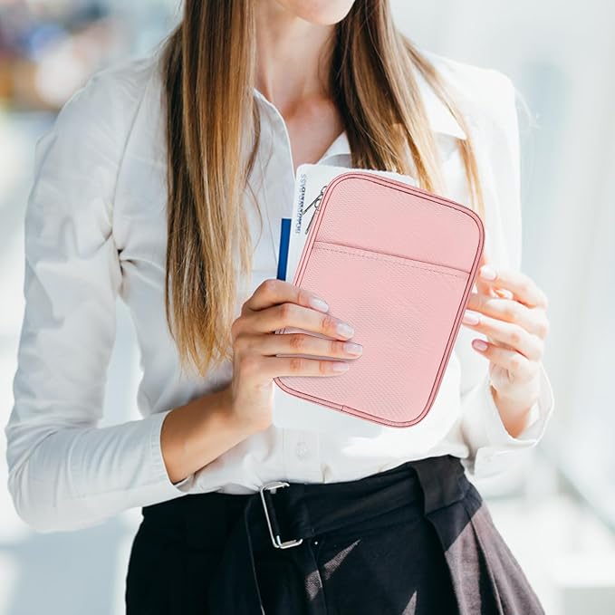 HoYiXi Universal Sleeve for 7-8 inch Tablet Fire HD 8/Fire HD 8 Plus Compatible iPad mini (6th Gen) 8.3" 2021, iPad mini 5/4/3/2/1, Tab A8, 7"-8" inch Android Tablet Sleeve Case-Pink