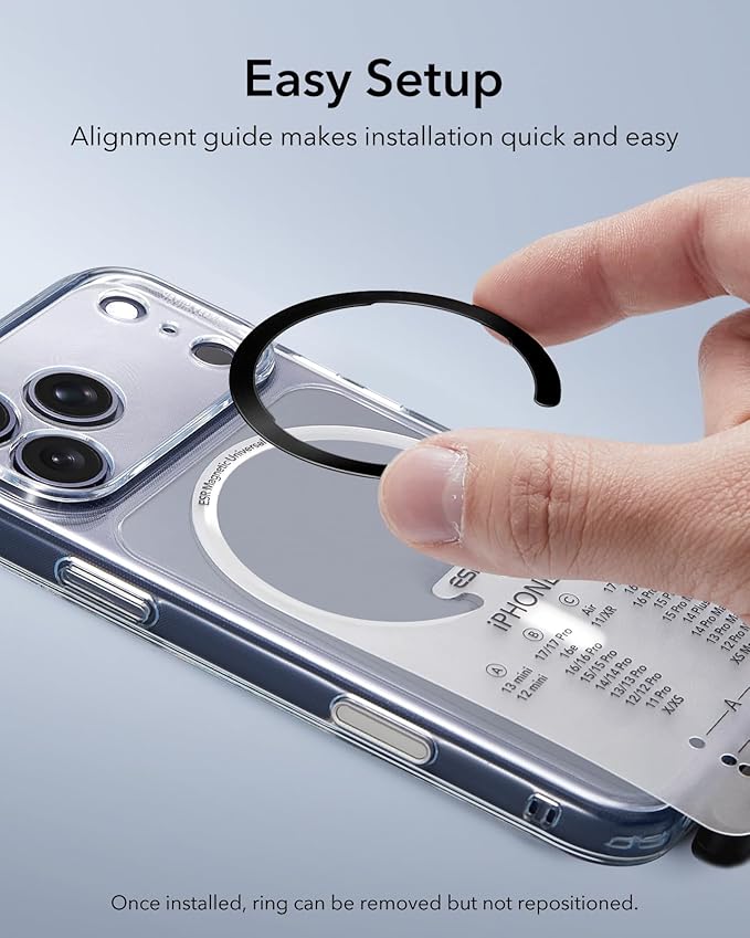 ESR for MagSafe Wallet, 5 Card Holder with RFID Blocking, MagSafe Sticker Included, Slim Magnetic Wallet for iPhone 17e/17/16/15/14/13/12 Series and Selected Samsung Devices, Not for 13/12 Mini, Blue