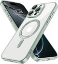 Hython Magnetic Clear for iPhone 16 Pro Max Case with Camera Lens Protector [Compatible with MagSafe] Plating Edge Slim Soft TPU Cover Protective Phone Case for iPhone 16 Pro Max 6.9", Matte Mint