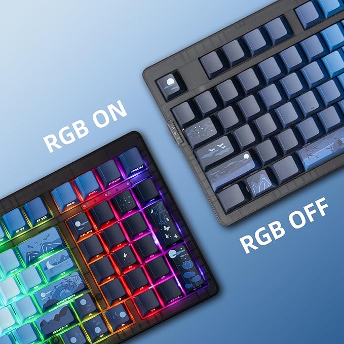 ZORNHER ZH980 Mechanical Keyboard,95% Blue Creamy Keyboard with Number Pad,Hot-Swappable Custom Gaming Keyboard,Shine Through Dye Sublimation PBT Keycaps,Creamy Sounding Linear Switches