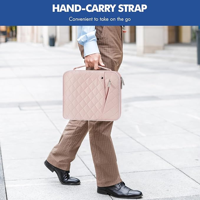 MoKo 9-11 Inch Tablet Sleeve Carrying Case with Handle, Padded Protective Travel Bag for New 11 inch iPad Air M4 2026, iPad A16, i-Pad Pro 11 M5, i-Pad 10./Air 5/4. Gen10.9, Tab S9/S8 11, Light Pink
