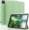 ZOVEEK iPad Pro 11 Inch Case 4th/3rd/2nd/1st Generation (2022/2021/2020/2018) with Pencil Holder, Magnetic Smart Cover with Stand, Supports 2nd Gen Pencil Charging, Auto Wake/Sleep (Matcha Green)