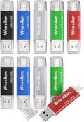 USB C Flash Drive 64GB 10 Pack, Wooolken Type-C Flash Drive + USB 2.0 Thumb Drive OTG Memory Stick Compatible with iPhone 16/15, Android Smartphone/Tablets/Computers