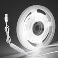 Aclorol 5V COB LED Strip Light White 6000K Dimmable LED TV Backlights 4.92FT/1.5M 480LEDs Flexible and Cuttable Tape Lights with 1.5M USB Cable for Kitchen Cupboard Mirror Staircase Counter Shelves