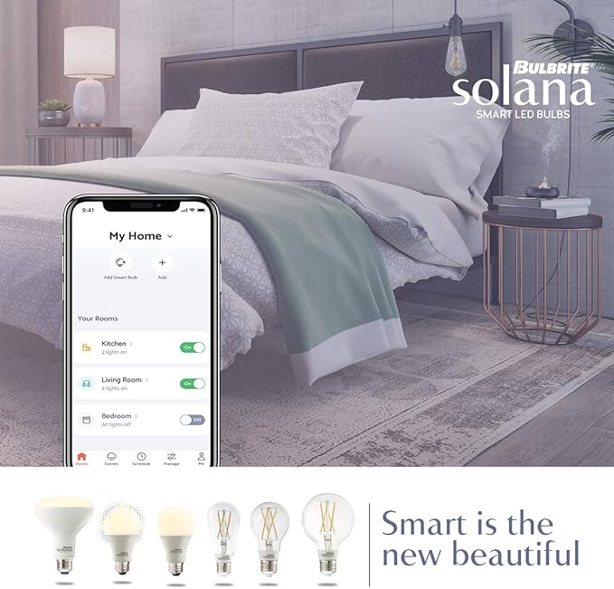 Bulbrite Solana G25 WIFI Connected Edison Filament LED Smart Light Bulb, Clear