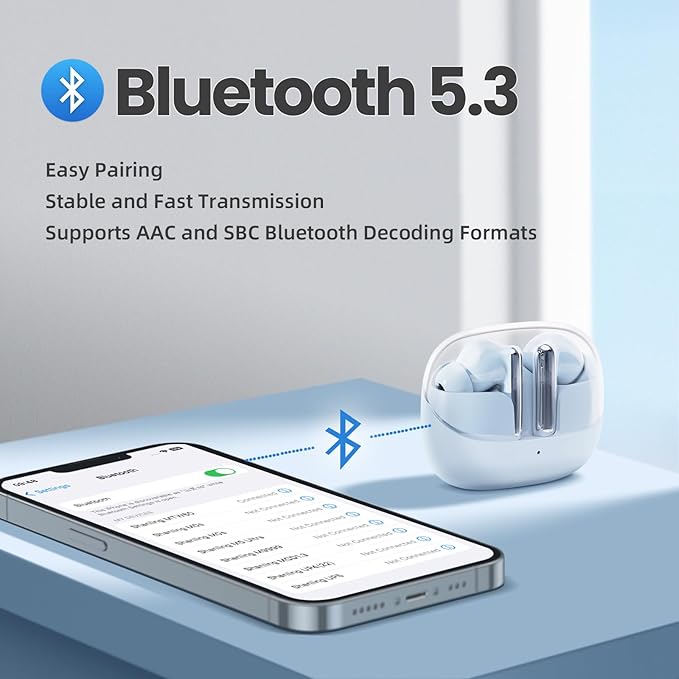SHANLING MTW60 Headphone TWS Bluetooth 5.3 Earphone HiFi in-Ear Monitor 13mm 35dB with ENC, IPX4 Water Resistance in-Ear Earbuds (White)