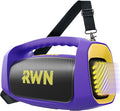 RWN Outdoor Bluetooth Speaker: 160W Loud Sound, IP67 Waterproof with 24H Playtime, Fast Charge, Bass, TWS, Portable Wireless Speakers with Light Show for House, Party, Projector, Beach (PURPLE+YELLOW)