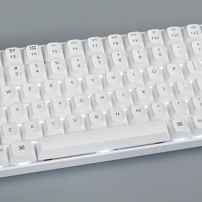 Keychron K4 Pro QMK/VIA Bluetooth Wireless Mechanical Keyboard, 96% Layout Custom Programmable Gaming Keyboard with White Backlit, Hot-Swappable K Pro Red Switch for Mac Windows Linux - White