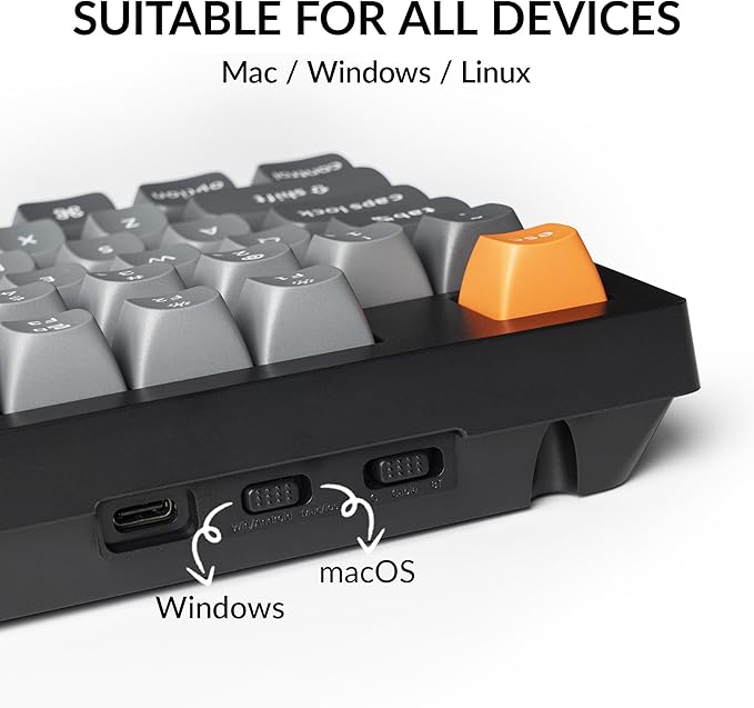 Keychron K10 Max Wireless Custom Mechanical Keyboard, QMK 2.4 GHz Bluetooth Full-Size with Hot-swappable Keychron Super Brown Switch Compatible with Mac Windows Linux (RGB Backlit)