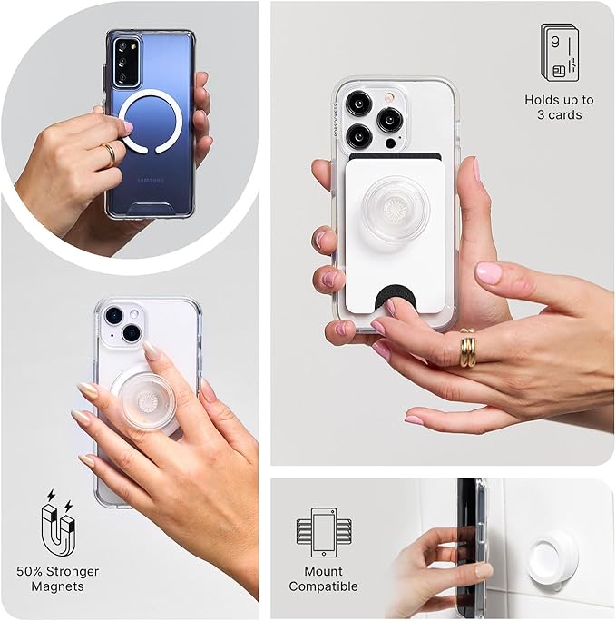 PopSockets Phone Grip for MagSafe, Magnetic Holder, Phone Stand, Purple - Soft Touch Dusk
