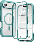 Diaclara Magnetic Designed for iPhone Air Case Full Body Bumper,[Compatible with MagSafe] Military Drop Proof Cover with Built-in Touch Sensitive Anti-Scratch Screen Protector for iPhone 17 Air，Green