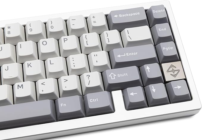KEEBMONKEY WOBKEY Zen 65 65% Quick Release Wireless Mechanical Keyboard with RGB, CNC Aluminum Case, Hot-Swappable, VIA Support, BT/2.4G/USB-C Gaming Keyboard for Mac/Windows (Lite Silver)